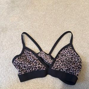 Bra, medium, black, print,